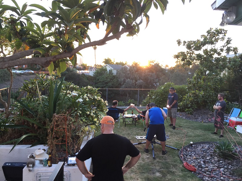 Filming the last shot